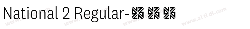 National 2 Regular字体转换